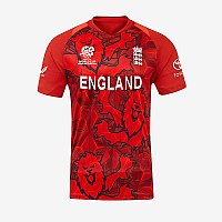 England Red 2026 ODI Half Sleeves Cricket Fan Jersey - 100% Dryfit Polyester - With Name Personalization